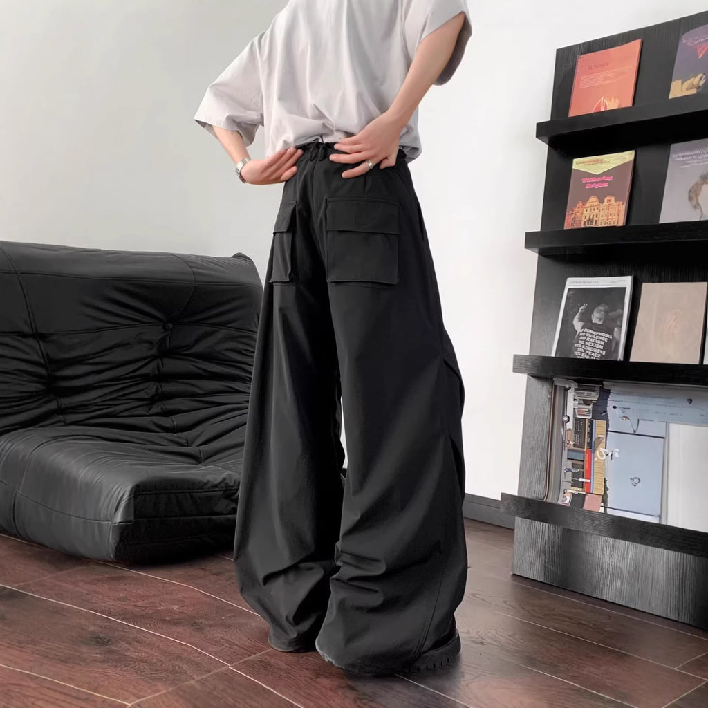 Wrinkle-Resistant Oversized Paratrooper Pants